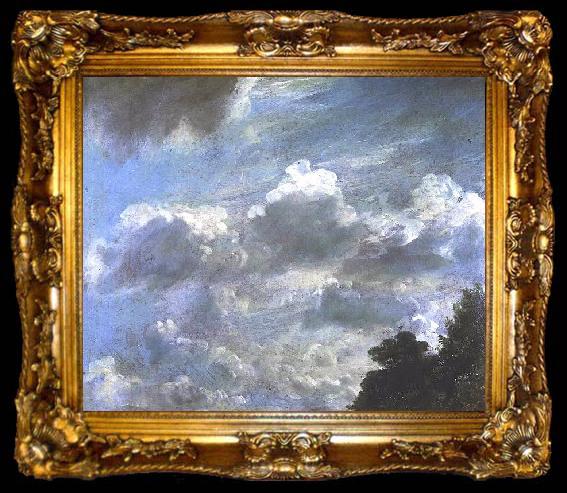 framed  John Constable Cloud Study, Hampstead; Tree at Right, Royal Academy of Arts, London, ta009-2